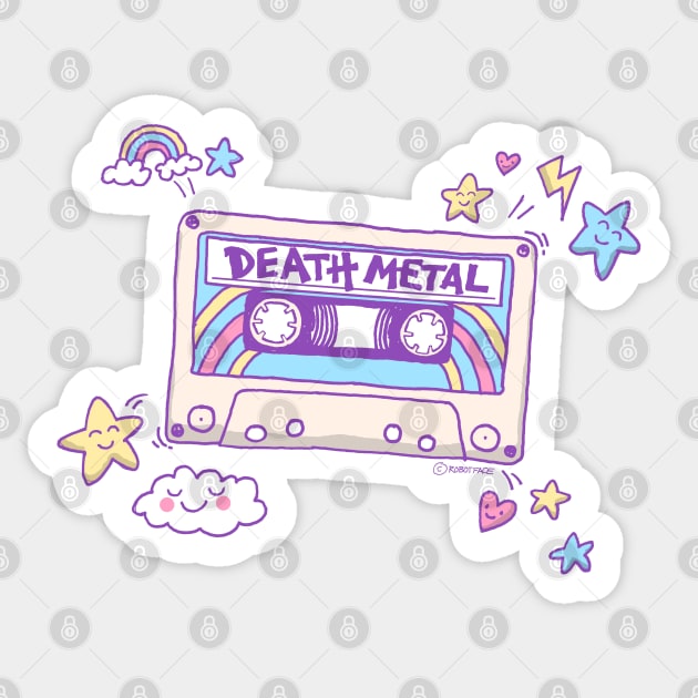 Death Metal Cassette Tape Sticker by robotface